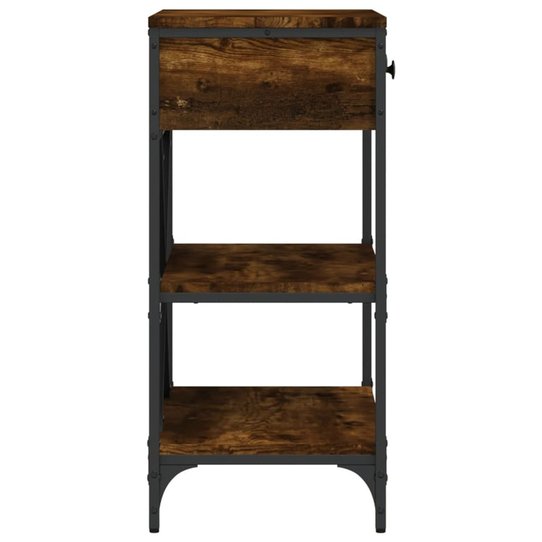 Wandtafel 75x34,5x75 cm bewerkt hout gerookt eikenkleurig MeubelReus