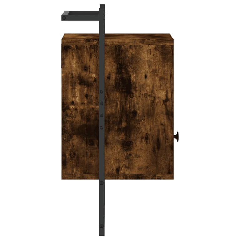 Nachtkastjes 2 st wandgemonteerd 40x30x61 cm hout gerookt eiken MeubelReus