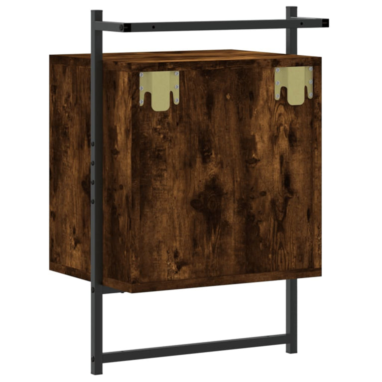 Nachtkastjes 2 st wandgemonteerd 40x30x61 cm hout gerookt eiken MeubelReus