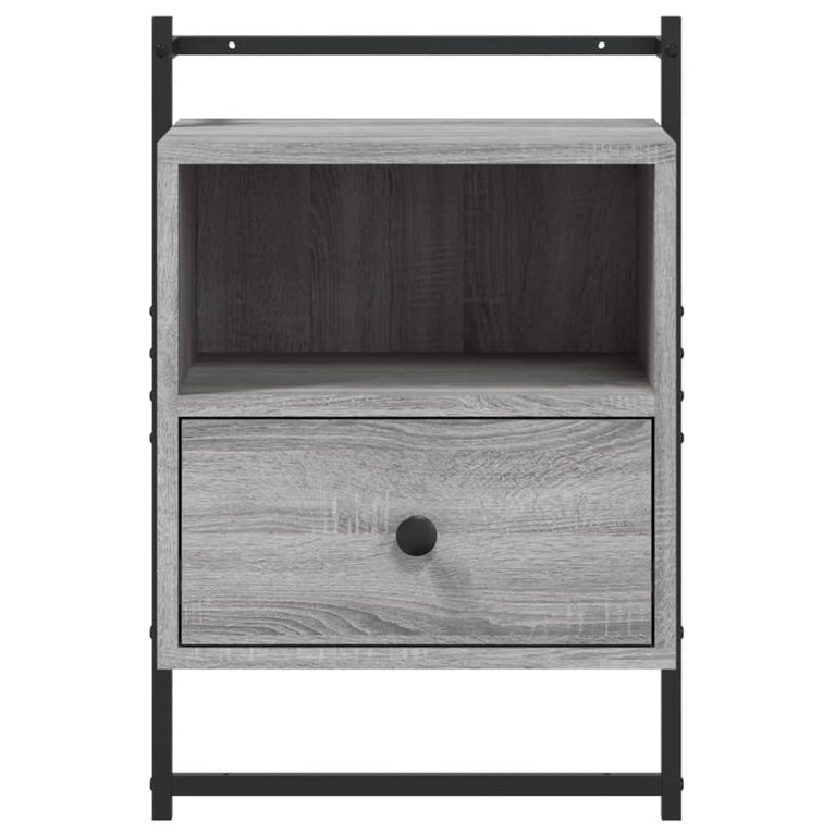Nachtkastjes 2 st wandgemonteerd 40x30x61 cm hout grijs sonoma MeubelReus