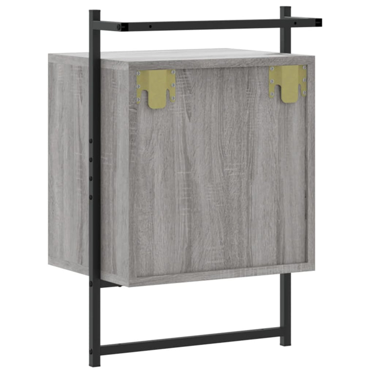 Nachtkastjes 2 st wandgemonteerd 40x30x61 cm hout grijs sonoma MeubelReus