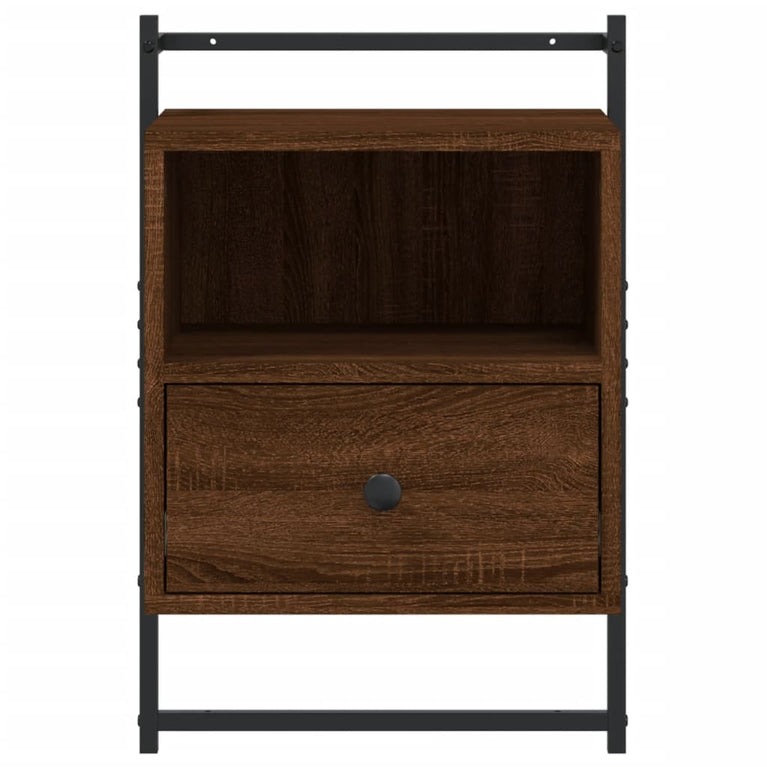 Nachtkastjes 2 st wandgemonteerd 40x30x61 cm hout bruineiken MeubelReus