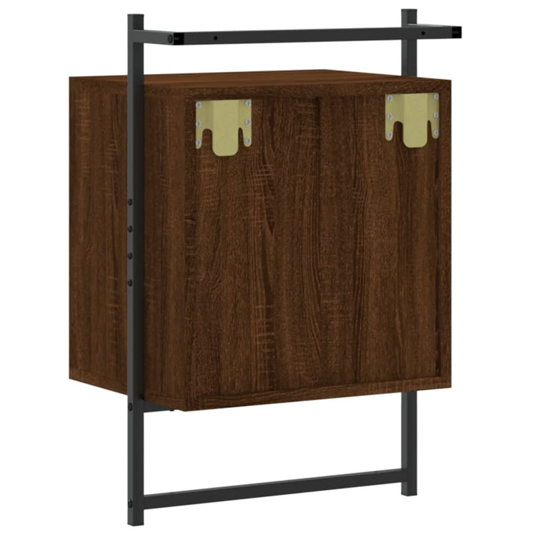Nachtkastjes 2 st wandgemonteerd 40x30x61 cm hout bruineiken MeubelReus