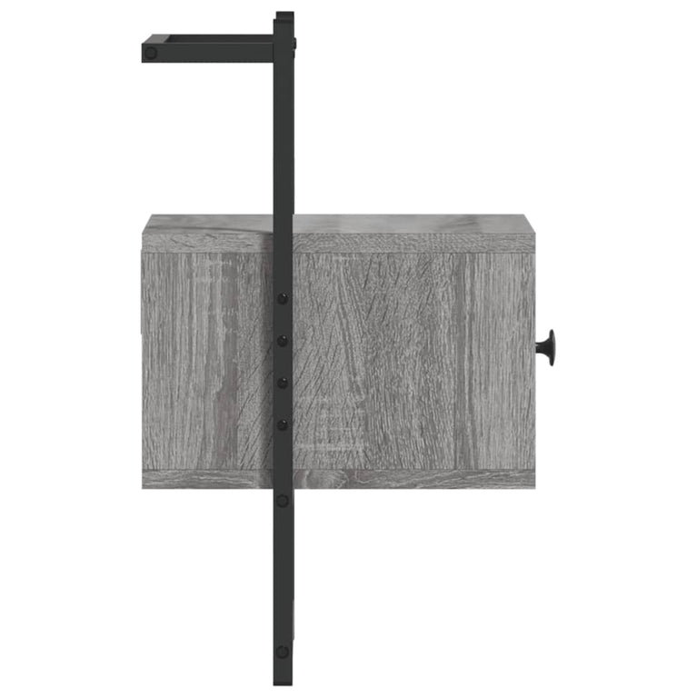 Nachtkastjes 2 st wandgemonteerd 35x30x51 cm hout grijs sonoma MeubelReus