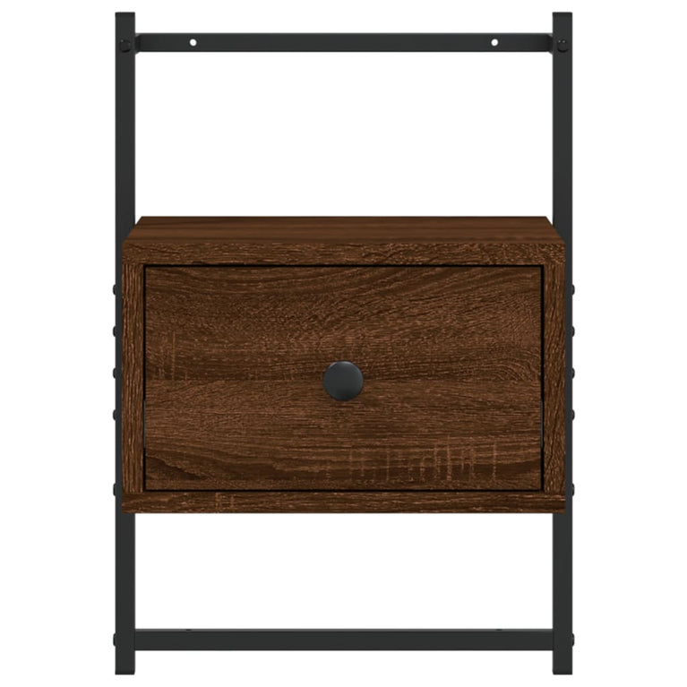 Nachtkastjes 2 st wandgemonteerd 35x30x51 cm hout bruineiken MeubelReus