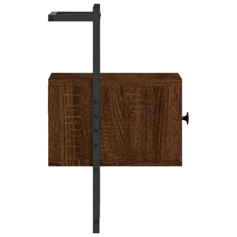 Nachtkastjes 2 st wandgemonteerd 35x30x51 cm hout bruineiken MeubelReus