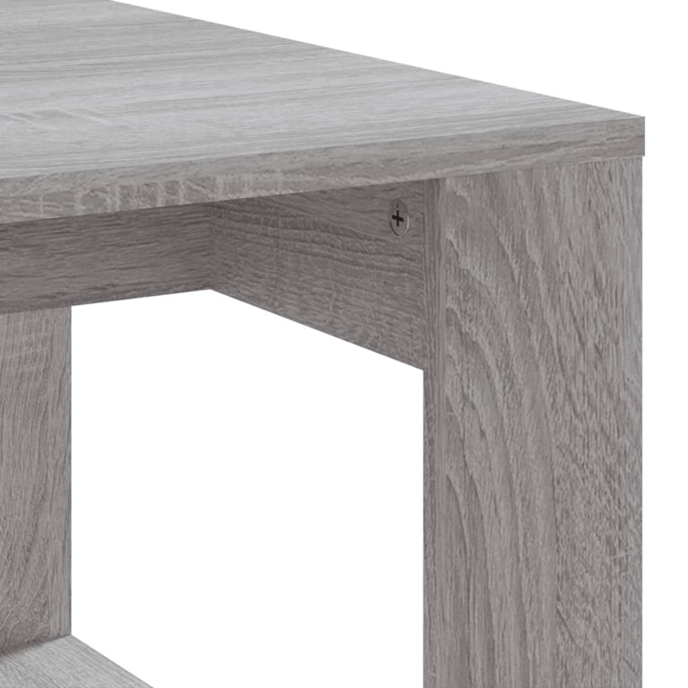 Salontafel 102x50x35 cm bewerkt hout grijs sonoma eikenkleurig MeubelReus