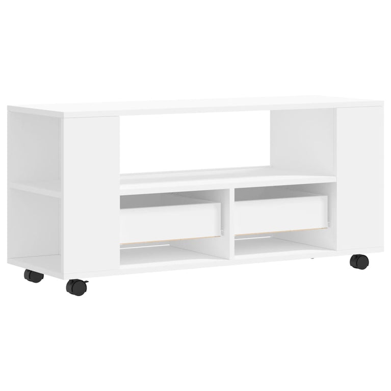 Tv-meubel 102x34,5x43 cm bewerkt hout wit MeubelReus