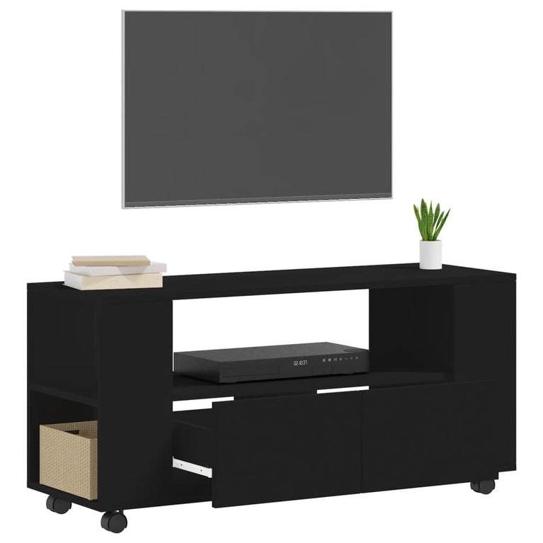 Tv-meubel 102x34,5x43 cm bewerkt hout zwart MeubelReus