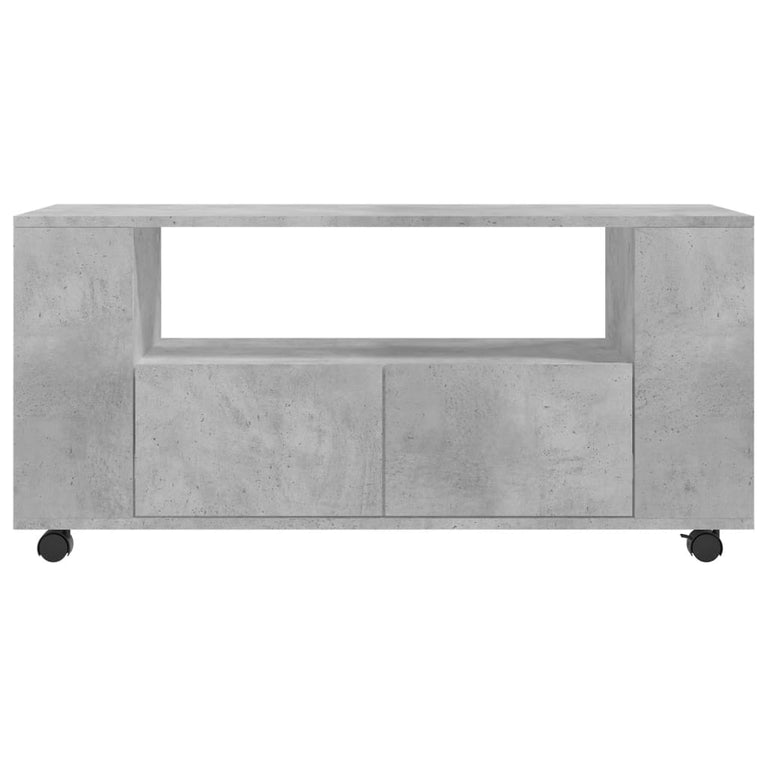 Tv-meubel 102x34,5x43 cm bewerkt hout betongrijs MeubelReus