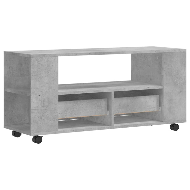 Tv-meubel 102x34,5x43 cm bewerkt hout betongrijs MeubelReus