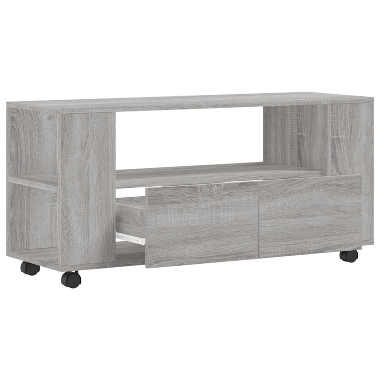 Tv-meubel 102x34,5x43 cm bewerkt hout grijs sonoma eikenkleurig MeubelReus