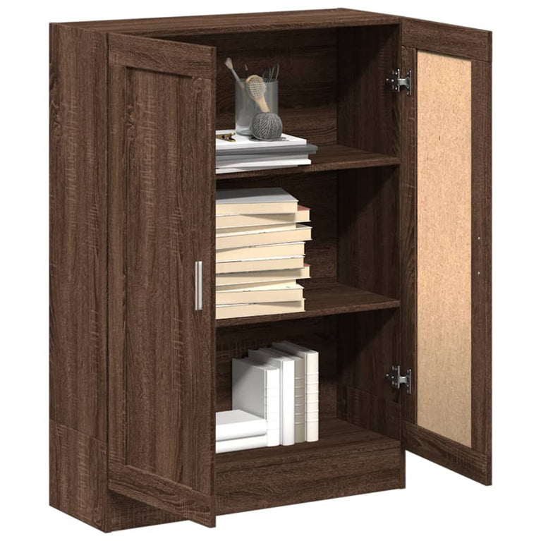 Boekenkast 82,5x30,5x115 cm bewerkt hout bruineikenkleurig