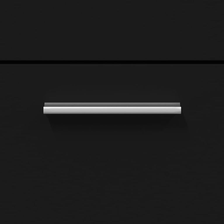 Badkamerkast met spiegel bewerkt hout zwart