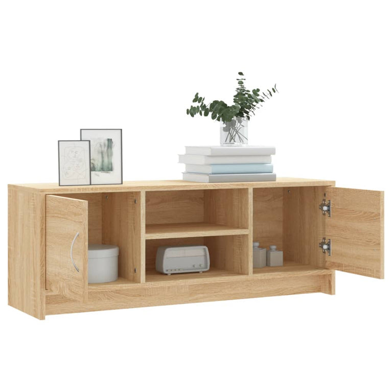 Tv-meubel 102x30x37,5 cm bewerkt hout sonoma eikenkleurig MeubelReus