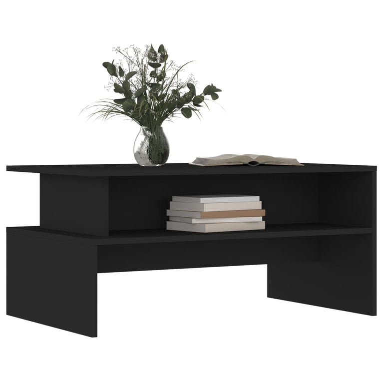 Salontafel 90x55x42,5 cm bewerkt hout zwart MeubelReus