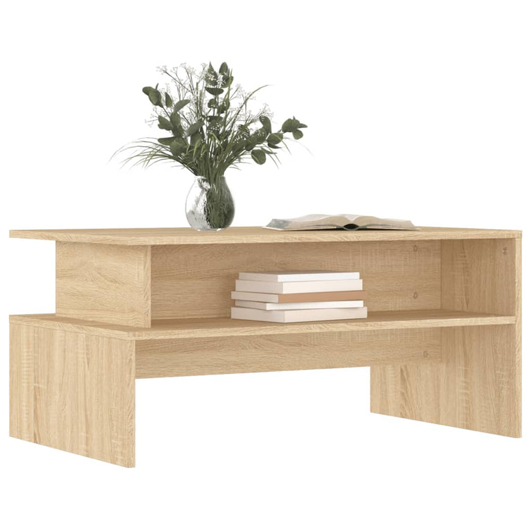 Salontafel 90x55x42,5 cm bewerkt hout sonoma eikenkleurig MeubelReus
