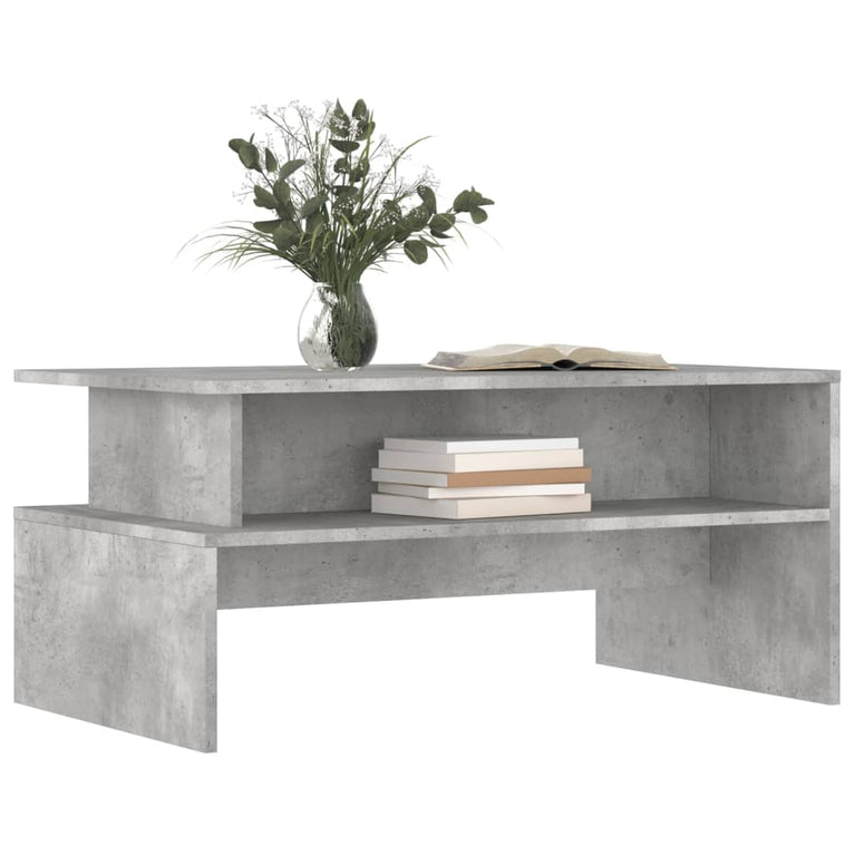 Salontafel 90x55x42,5 cm bewerkt hout betongrijs MeubelReus