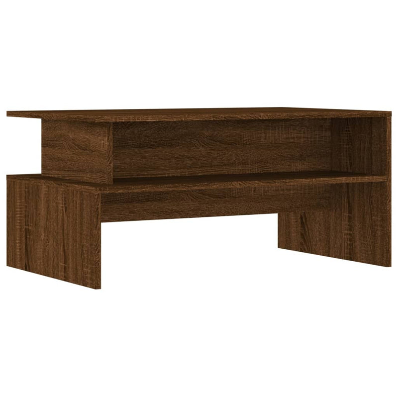 Salontafel 90x55x42,5 cm bewerkt hout bruin eikenkleur MeubelReus