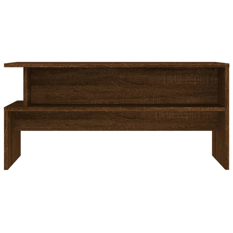 Salontafel 90x55x42,5 cm bewerkt hout bruin eikenkleur MeubelReus