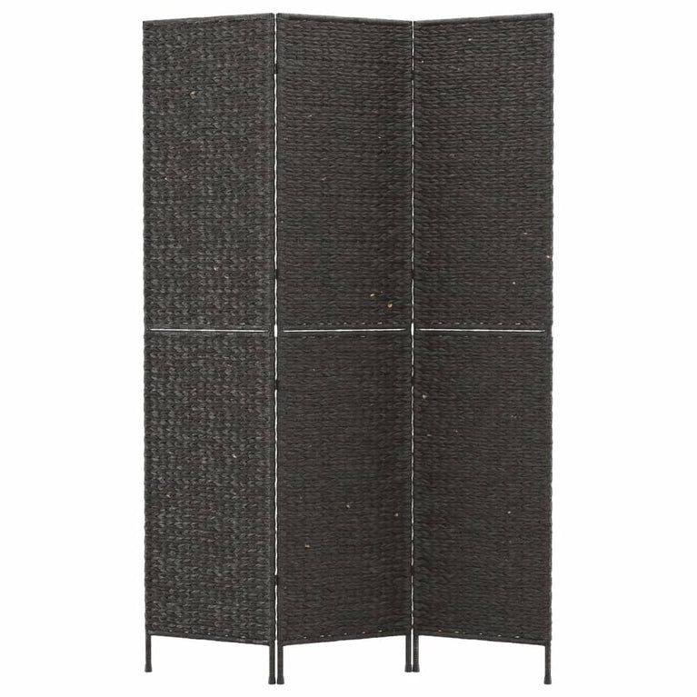 Kamerscherm met 3 panelen 122x180 cm waterhyacint zwart MeubelReus