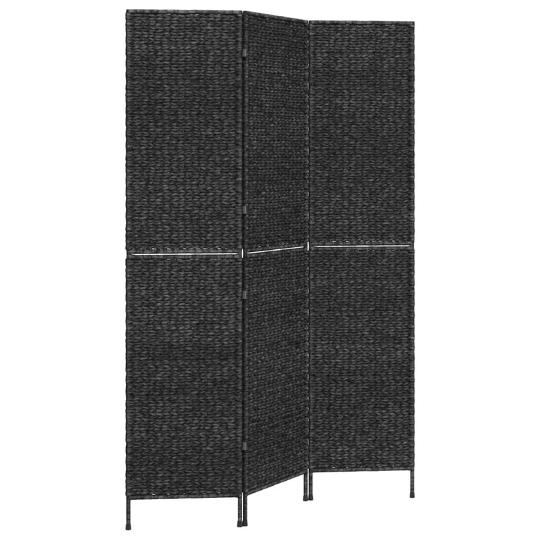 Kamerscherm met 3 panelen 122x180 cm waterhyacint zwart MeubelReus