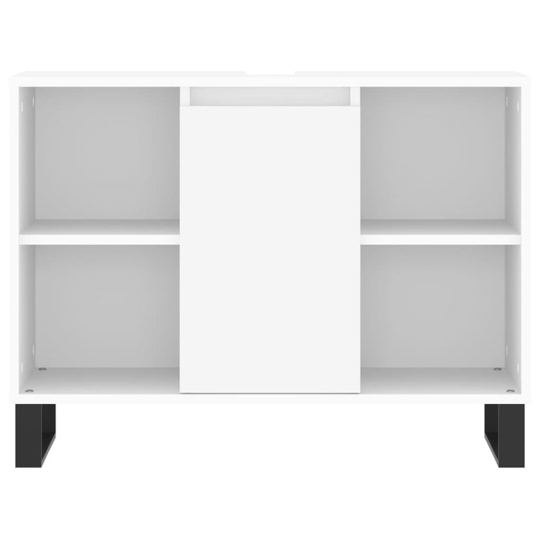 3-delige Badkamermeubelset bewerkt hout wit MeubelReus