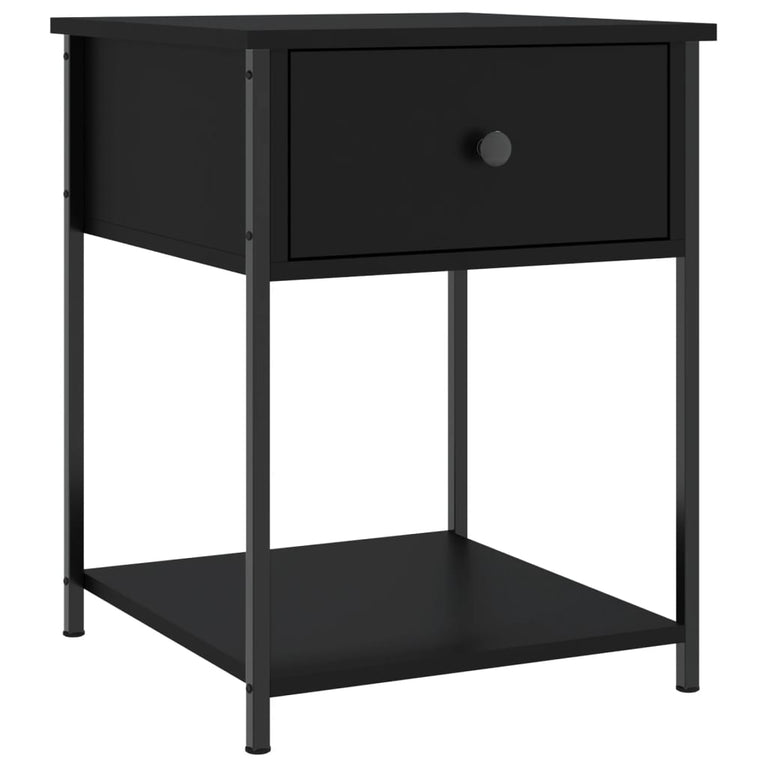 Nachtkastjes 2 st 44x45x58 cm bewerkt hout zwart MeubelReus