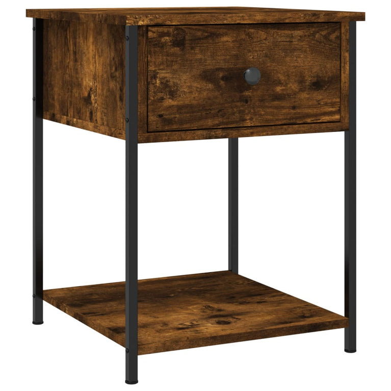 Nachtkastjes 2 st 44x45x58 cm bewerkt hout gerookt eikenkleurig MeubelReus