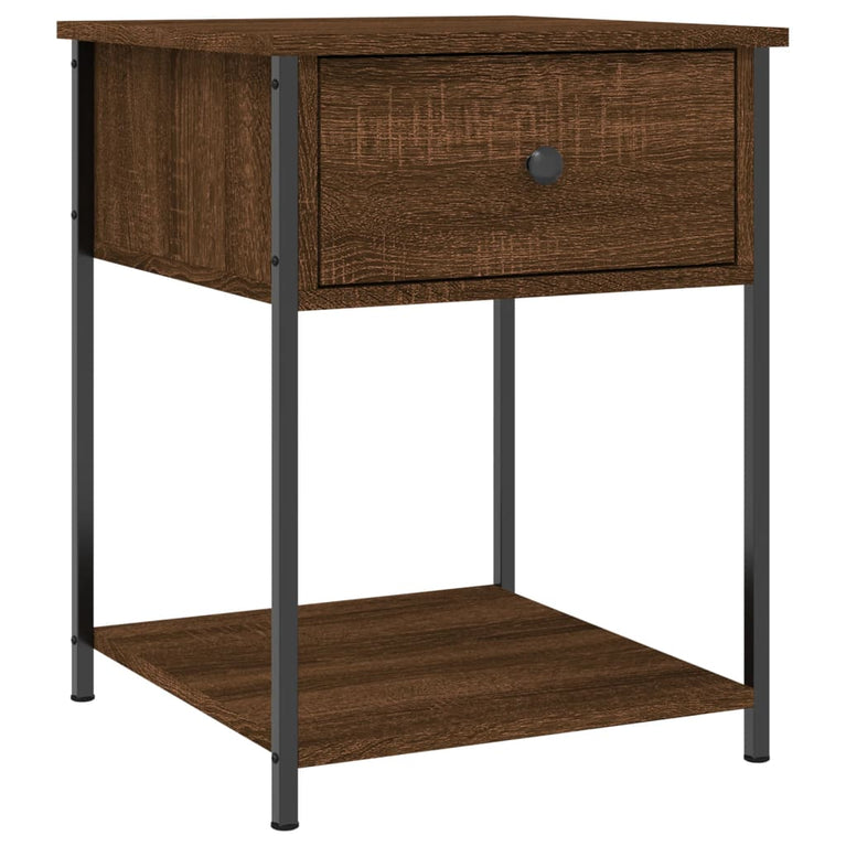 Nachtkastjes 2 st 44x45x58 cm bewerkt hout bruin eikenkleur MeubelReus