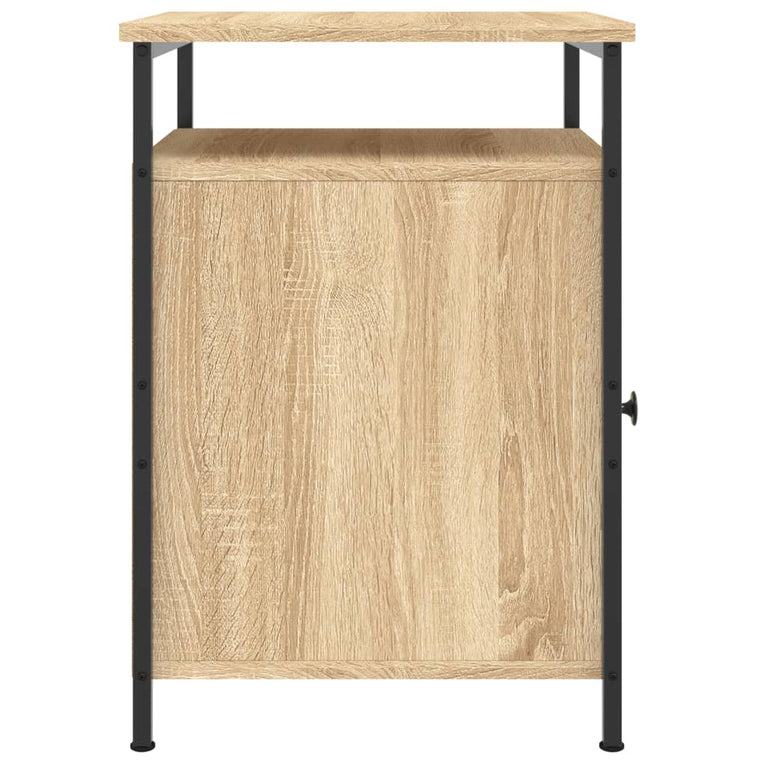 Nachtkastje 40x42x60 cm bewerkt hout sonoma eikenkleurig MeubelReus