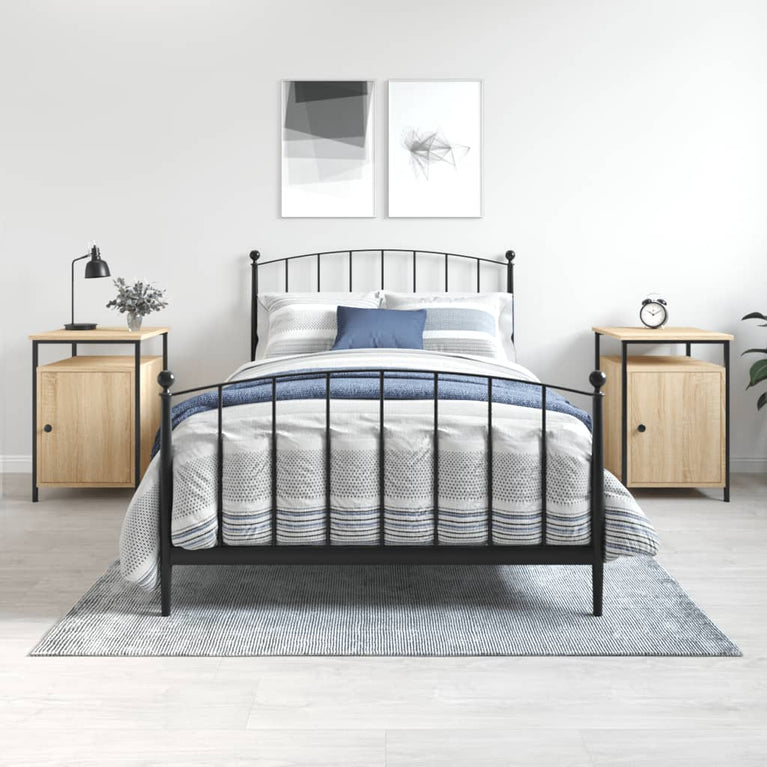 Nachtkastjes 2 st 40x42x60 cm bewerkt hout sonoma eikenkleurig MeubelReus