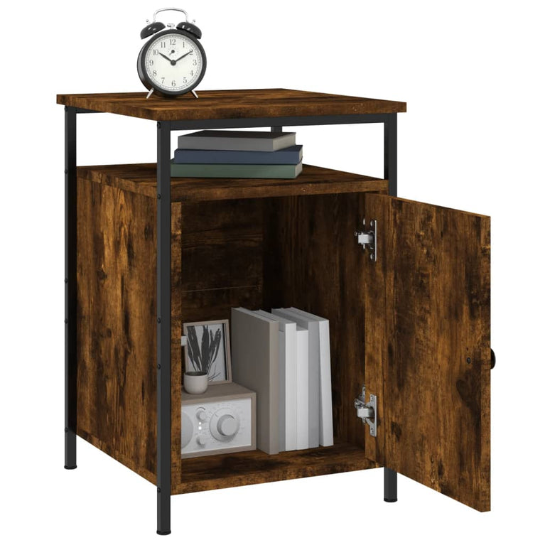 Nachtkastjes 2 st 40x42x60 cm bewerkt hout gerookt eikenkleurig MeubelReus