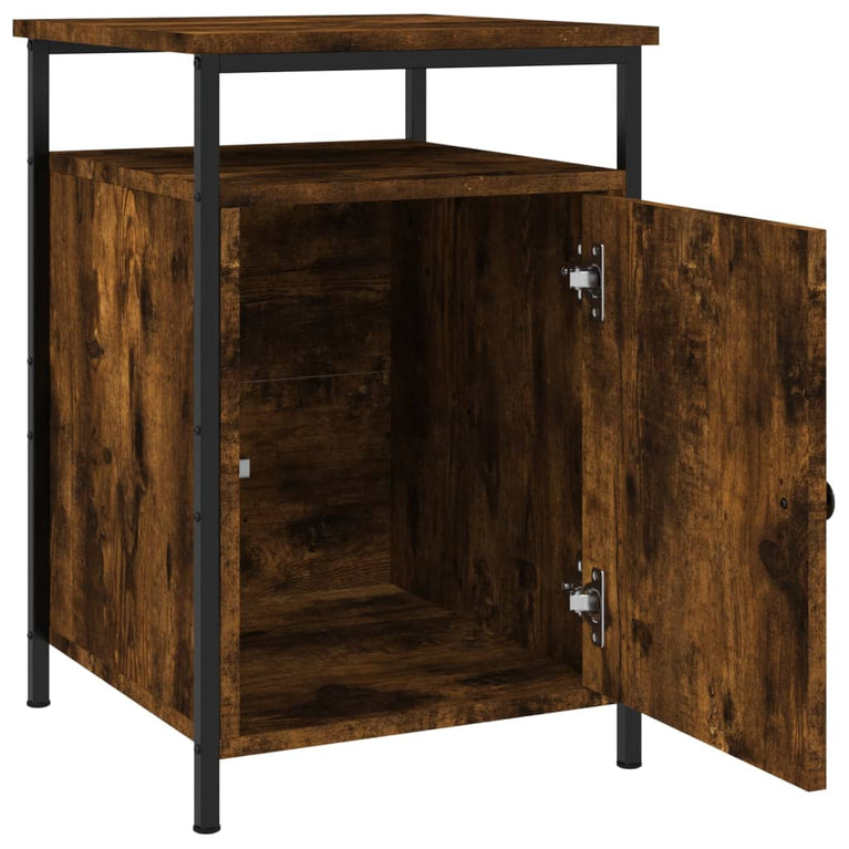 Nachtkastjes 2 st 40x42x60 cm bewerkt hout gerookt eikenkleurig MeubelReus
