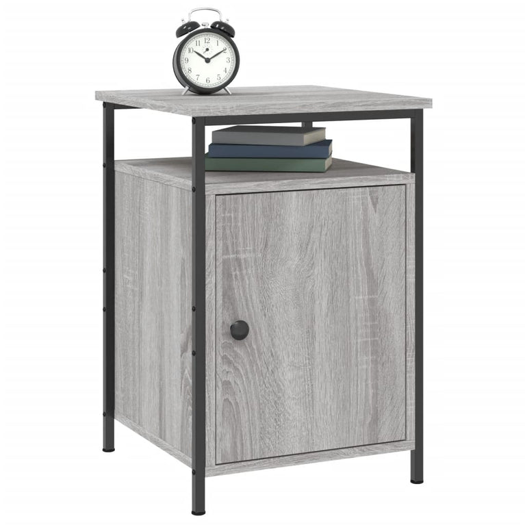 Nachtkastjes 2 st 40x42x60 cm bewerkt hout grijs sonoma eiken MeubelReus