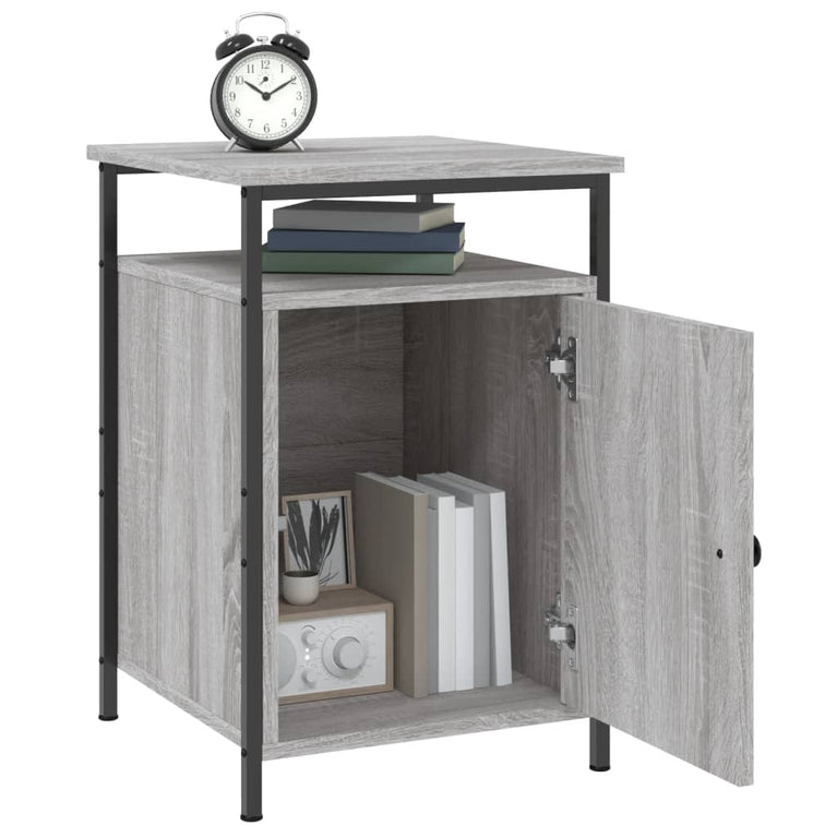Nachtkastjes 2 st 40x42x60 cm bewerkt hout grijs sonoma eiken MeubelReus