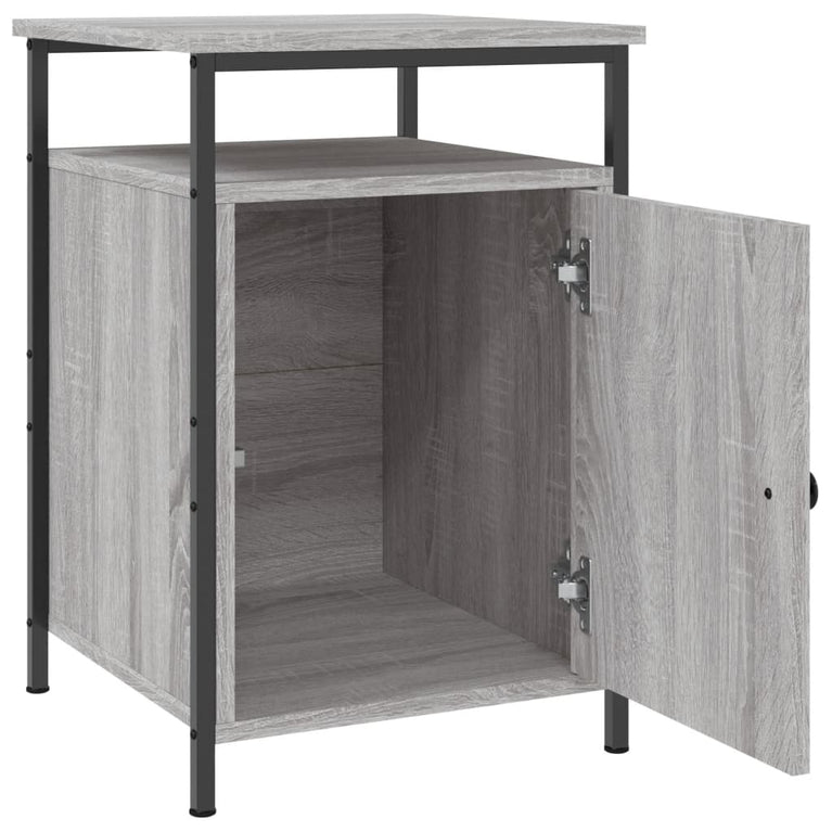 Nachtkastjes 2 st 40x42x60 cm bewerkt hout grijs sonoma eiken MeubelReus