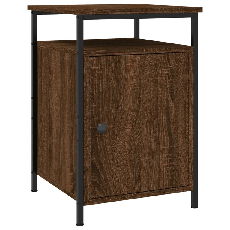 Nachtkastjes 2 st 40x42x60 cm bewerkt hout bruin eikenkleur MeubelReus