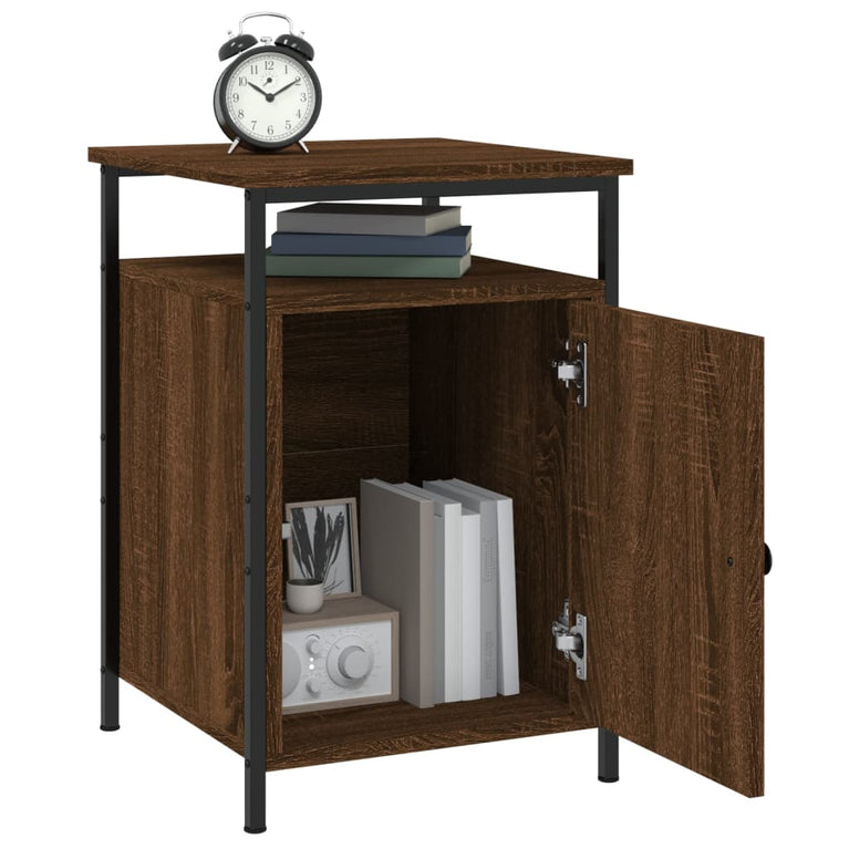 Nachtkastjes 2 st 40x42x60 cm bewerkt hout bruin eikenkleur MeubelReus