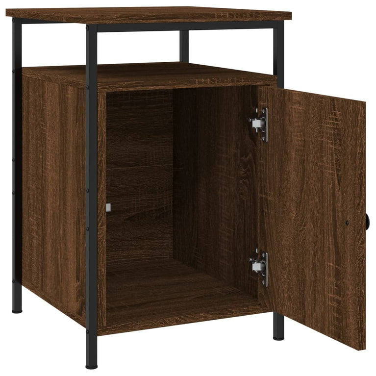Nachtkastjes 2 st 40x42x60 cm bewerkt hout bruin eikenkleur MeubelReus