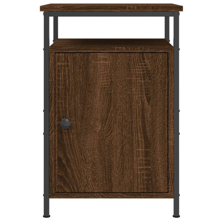 Nachtkastjes 2 st 40x42x60 cm bewerkt hout bruin eikenkleur MeubelReus