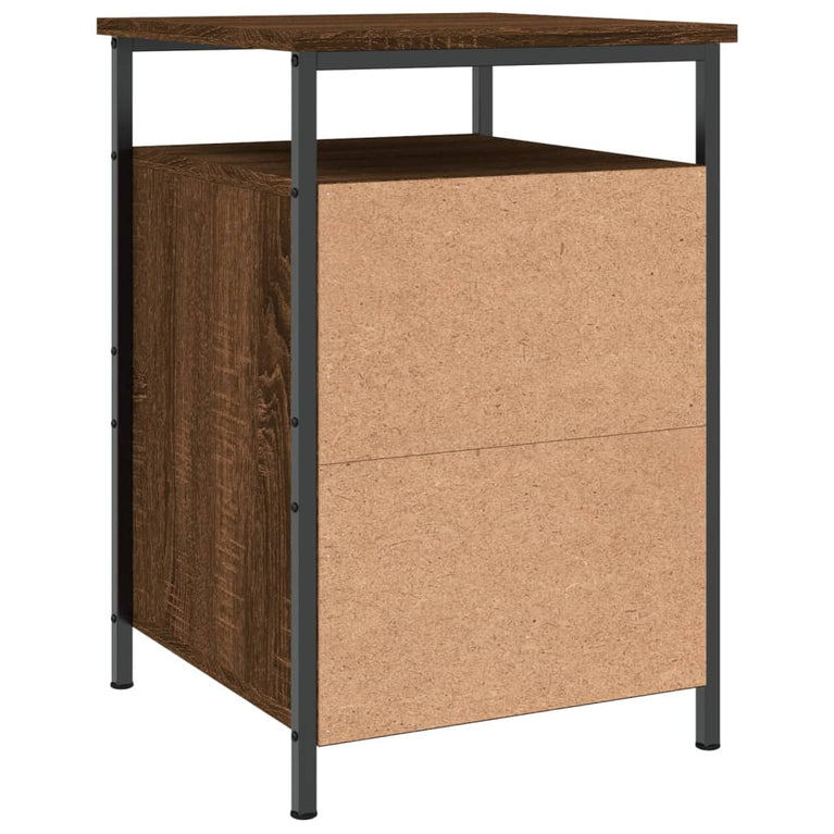 Nachtkastjes 2 st 40x42x60 cm bewerkt hout bruin eikenkleur MeubelReus