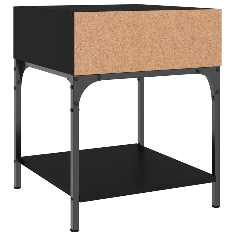 Nachtkastjes 2 st 40x41x50 cm bewerkt hout zwart MeubelReus