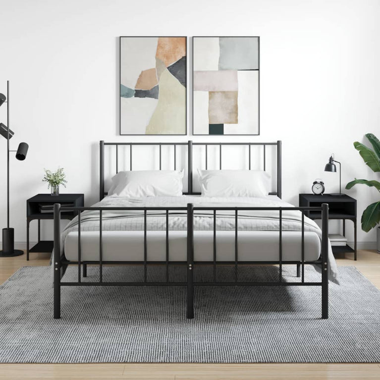 Nachtkastjes 2 st 40x41x50 cm bewerkt hout zwart MeubelReus