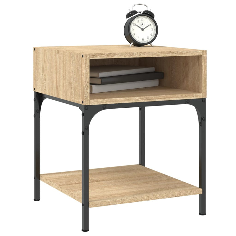 Nachtkastjes 2 st 40x41x50 cm bewerkt hout sonoma eikenkleurig MeubelReus