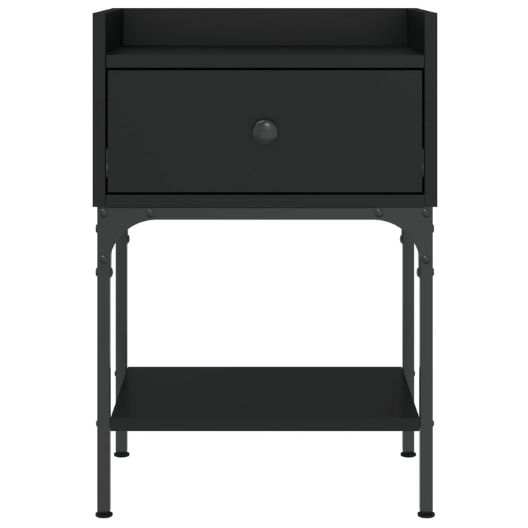 Nachtkastjes 2 st 40,5x31x60 cm bewerkt hout zwart MeubelReus