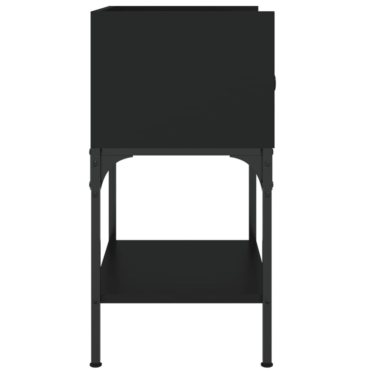 Nachtkastjes 2 st 40,5x31x60 cm bewerkt hout zwart MeubelReus