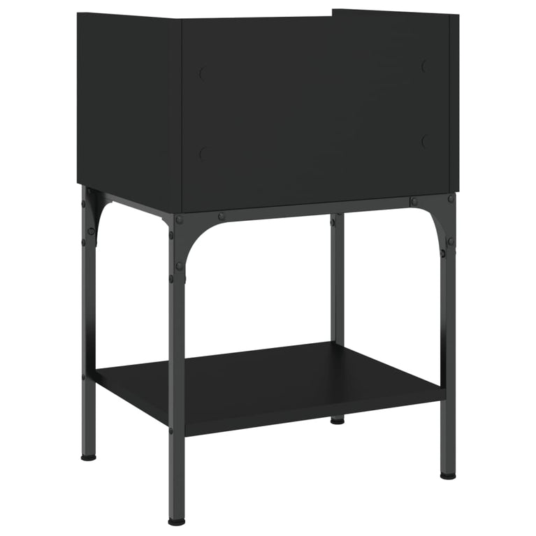 Nachtkastjes 2 st 40,5x31x60 cm bewerkt hout zwart MeubelReus