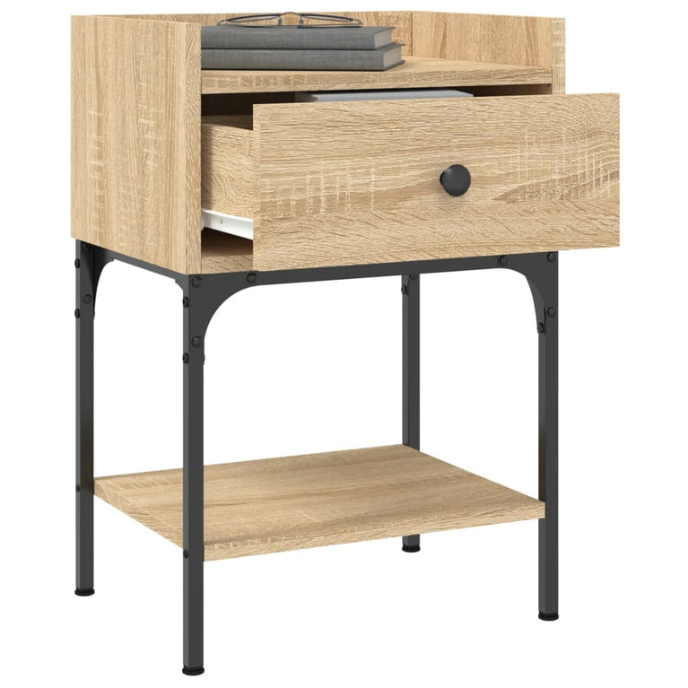 Nachtkastjes 2 st 40,5x31x60 cm bewerkt hout sonoma eikenkleur MeubelReus