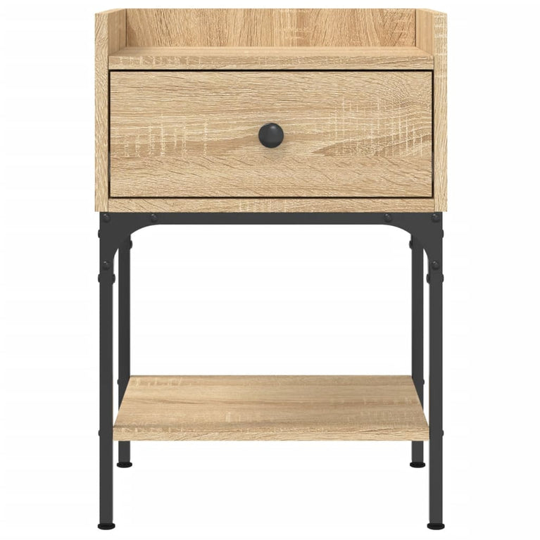 Nachtkastjes 2 st 40,5x31x60 cm bewerkt hout sonoma eikenkleur MeubelReus